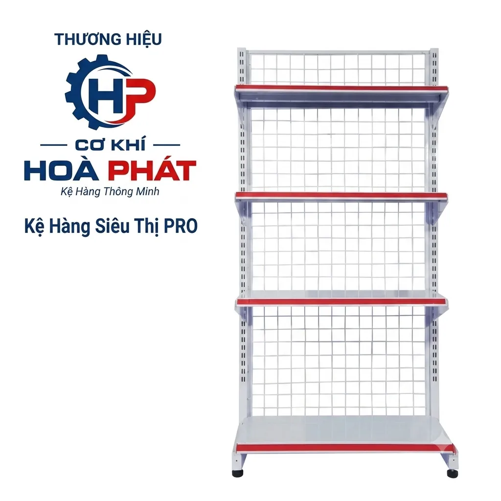 Kệ siêu thị đơn áp tường kt : CAO 1500 X DÀI 1200 X SAU 300